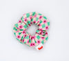 Open afbeelding in diavoorstelling Scrunchie green / pink hearts