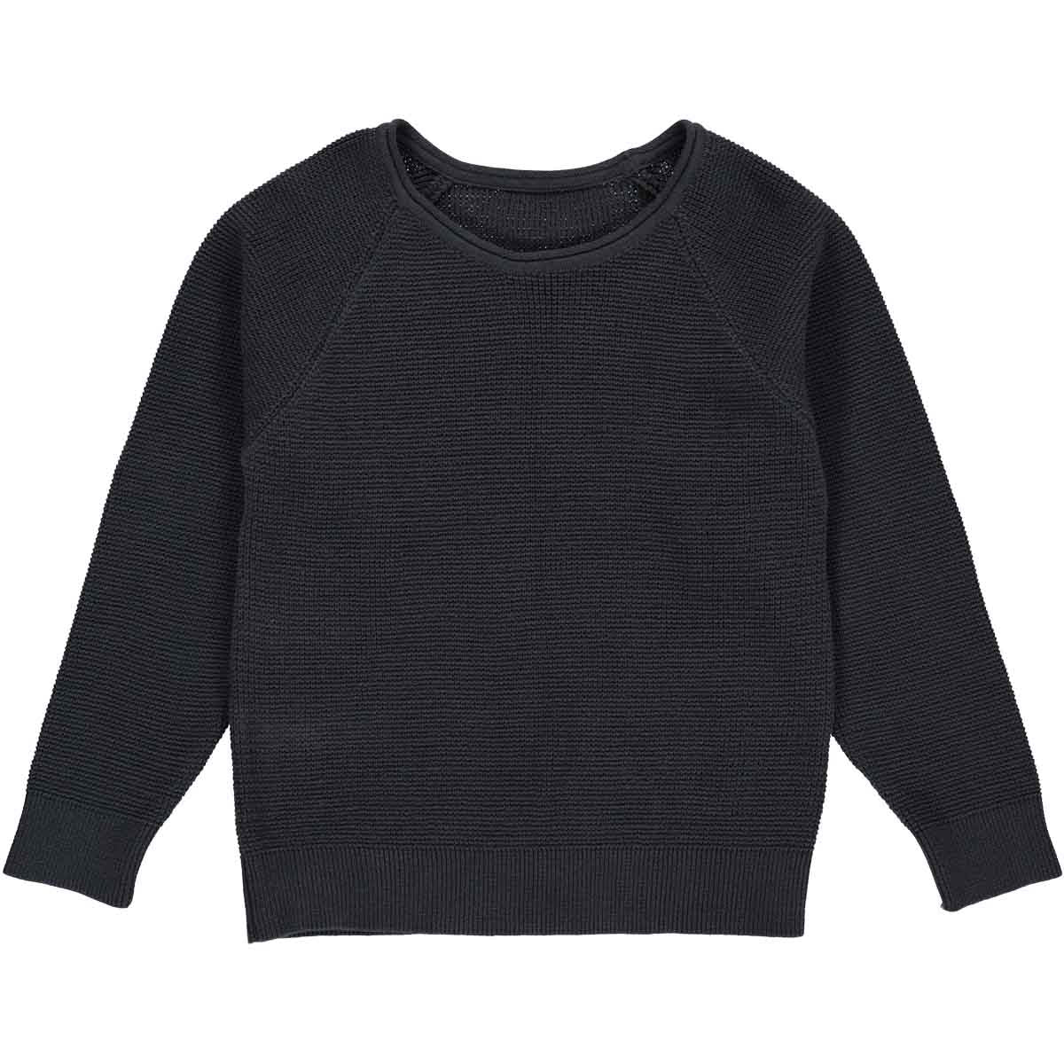 Knit raglan sweater - Night Blue