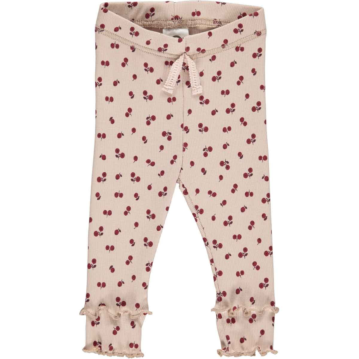 Berry leggings baby - Spa rose/Fig/Berry red