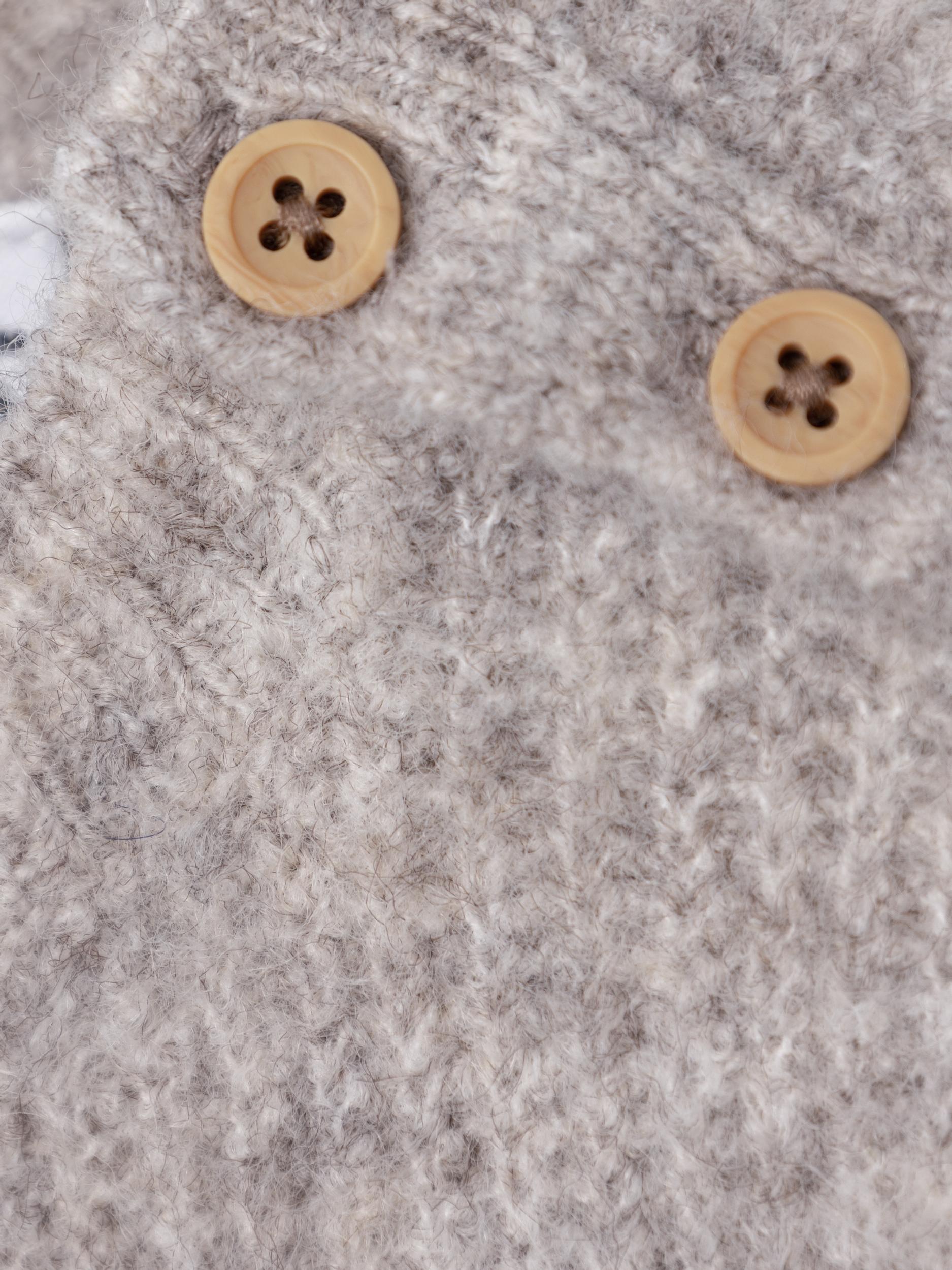 Gebreide Baby pullover Sollar - Peyote Melange