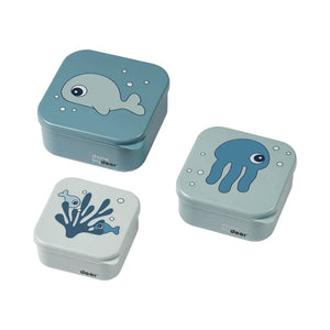 Open afbeelding in diavoorstelling Snack box set 3 pcs. Sea Friends (+2 kleuren)

